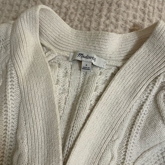 Madewell Cropped Cable Knit Cardigan - Picture 3 of 4